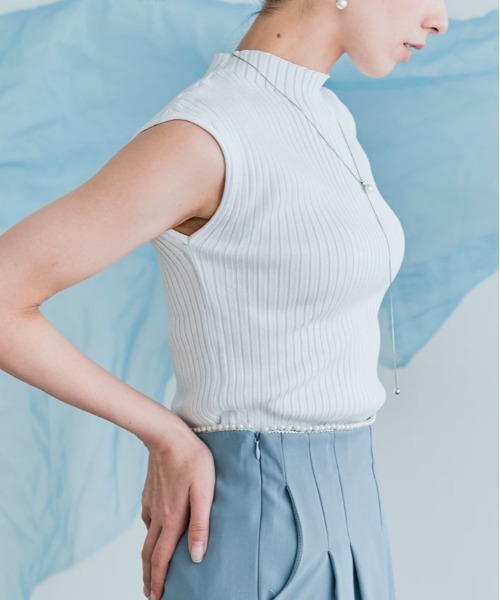 ニット セーター スパンコールフレンチスリーブサマーニット レディース スパンコールフレンチスリーブサマーニット 〈White,Blue,Black
