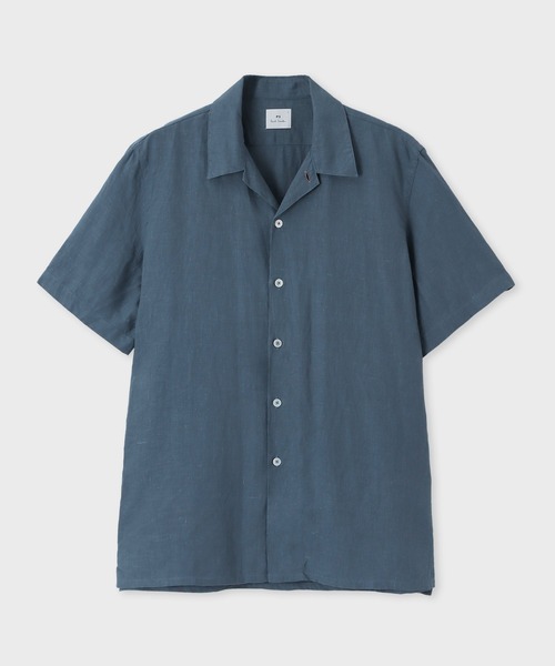 PS Paul Smith シャツ ナチュラルリネン オープンカラー半袖