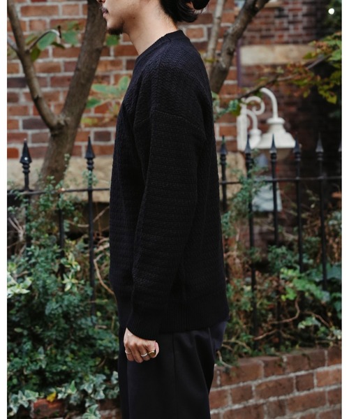 Noen（ノエン） セーター ニット クルーネックレーヨンニット メンズ