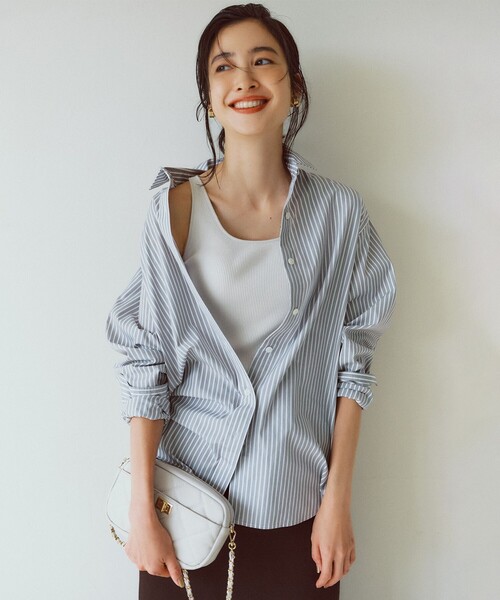 ブラウス シャツ 「CLASSY.2月号掲載/洗える」CANCLINI ベーシック シャツ レディース
