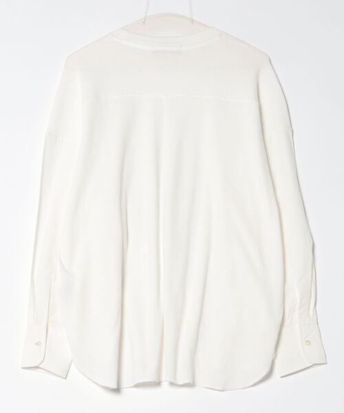 tシャツ ミニワッフル切り替えブラウス -手洗い可- レディース
