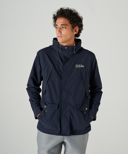 V482【Eddie Bauer】マウンテンパーカー【メンズXXL】ネイビー Bass Pro Shops Patched Mountain Parka/Eddie Bauer(バスプロ