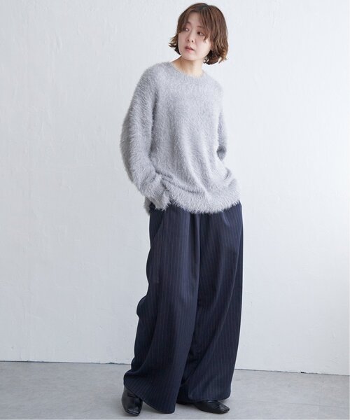 notch. ニット セーター ラメシャギークルーネックプルオーバー