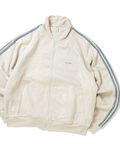 おしゃれスタ ジャージ faux suede track jacket/スウェードタッチ
