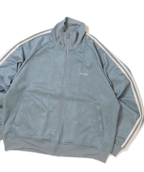 おしゃれスタ ジャージ faux suede track jacket/スウェードタッチ