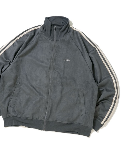 おしゃれスタ ジャージ faux suede track jacket/スウェードタッチ