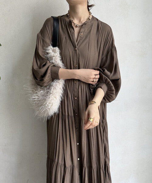 DouDou（ドゥドゥ） ワンピース タックティアードワンピース