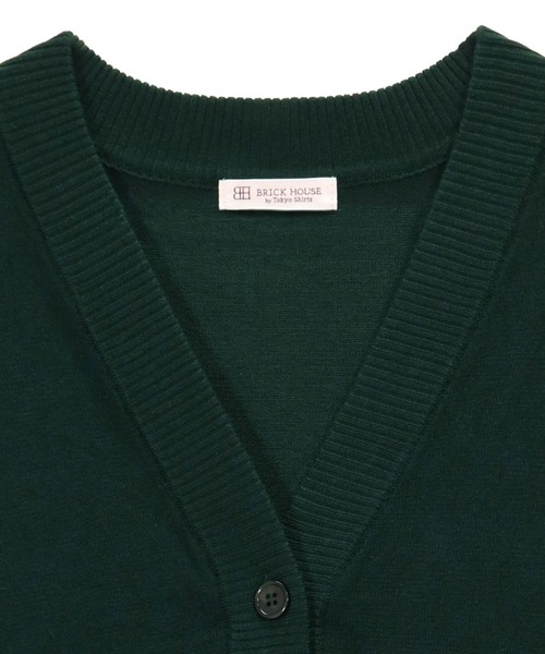 BRICK HOUSE by TOKYO SHIRT カーディガン 裾丸Vネックニット
