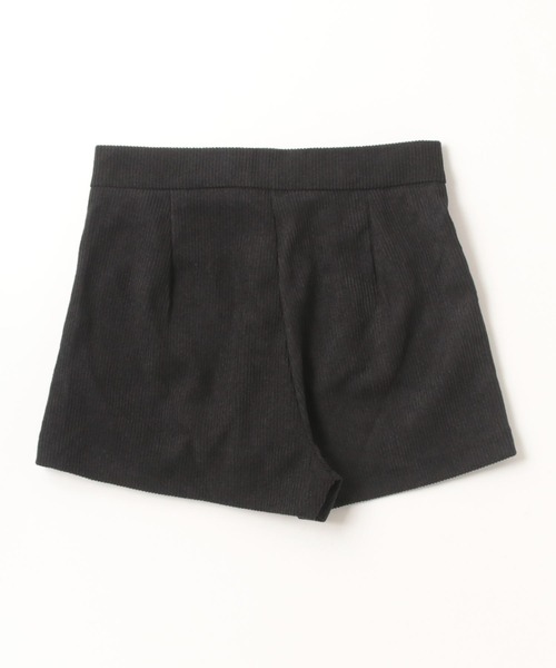 Asterellivi パンツ 金ボタン コーデュロイ ショートパンツ レディース