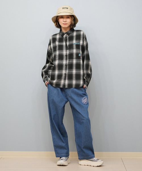 SANTACRUZ サンタクルーズ 長袖 シャツ レディース ネルシャツ チェック柄 502251231 ムラサキスポーツ限定 SANTACRUZ サンタクルーズ 長袖 シャツ レディース ネルシャツ