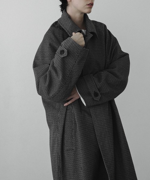remer」 ステンカラーコート LARGE グレー メンズ loose wool blend