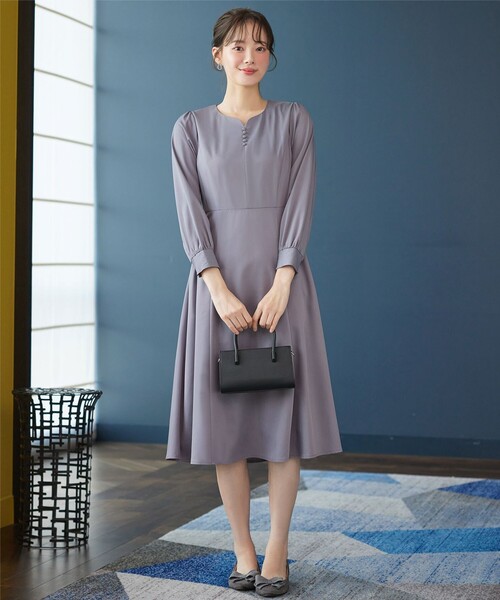 Tiaclasse ワンピース ハートネックくるみ釦ワンピース : ZOZOTOWN