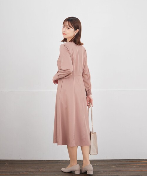 Tiaclasse ワンピース ハートネックくるみ釦ワンピース : ZOZOTOWN
