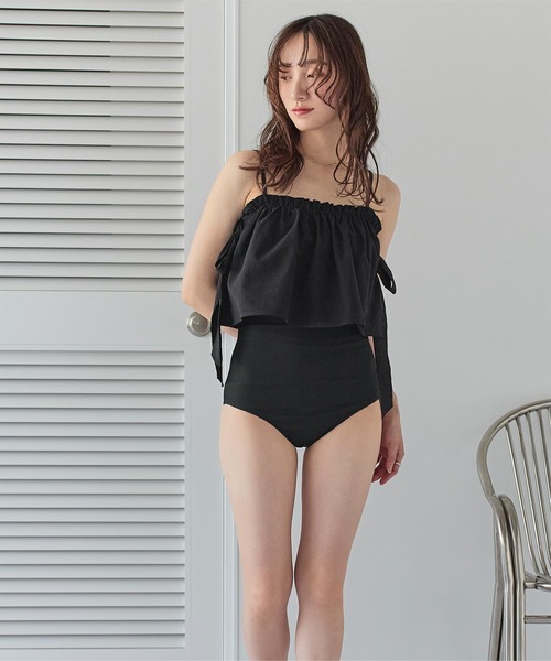SEA DRESS（シードレス） 水着 サイドリボンフレアトップス付ビキニ