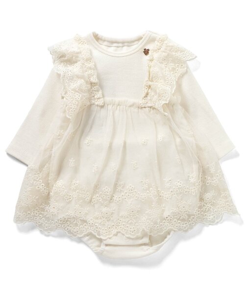 apres les cours ベビー服 ロンパース チュールレイヤード