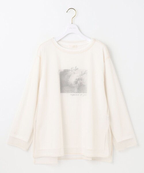 tシャツ 「貴島明日香さんコラボ」チュールレイニャード猫 Tシャツ レディース