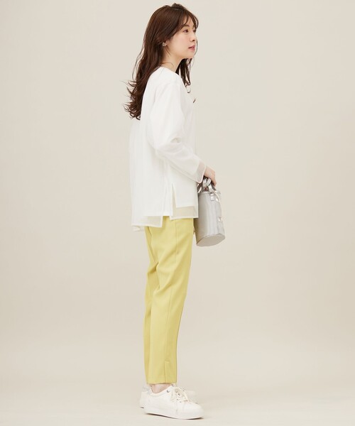 tシャツ 「貴島明日香さんコラボ」チュールレイニャード猫 Tシャツ レディース any SiS｜【貴島明日香さんコラボ】チュールレイニャード猫 T