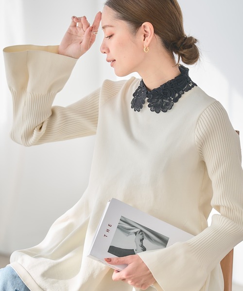 つけ襟 付け襟 総レース デザイン レース 刺繍 フォーマル