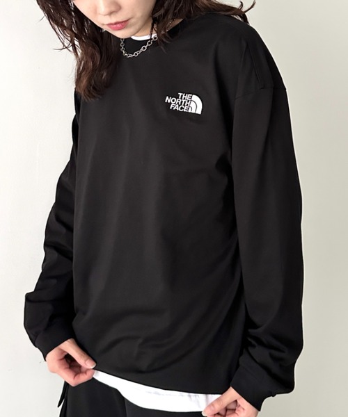 ノースフェイス ロンT 長袖Tシャツ 黒 2XL 短丈 ワンポイント THE NORTH FACE（ザ ノースフェイス） ノースフェイス tシャツ 国内未