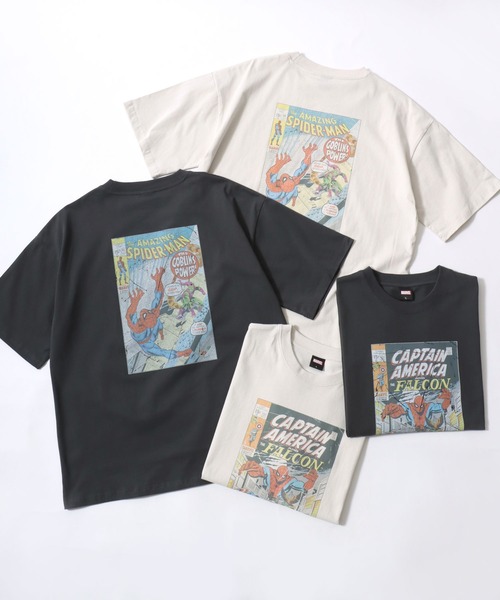 MARVEL マーベルコミックス スパイダーマン Tシャツ 迷彩柄 MARVEL マーベル スパイダーマン プリント Tシャツ キャラクター