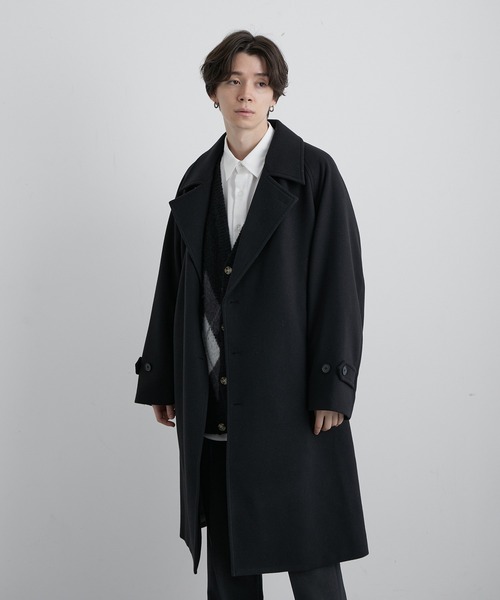 「JUNRED」 トレンチコート M ライトグレー メンズ_画像4