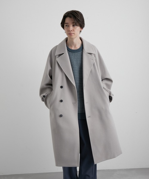 「JUNRED」 トレンチコート M ライトグレー メンズ_画像7