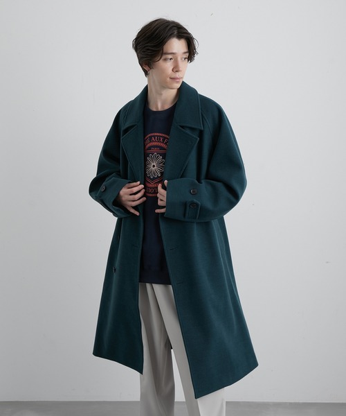 「JUNRED」 トレンチコート M ライトグレー メンズ_画像8