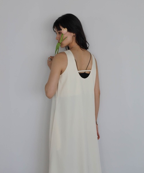 ENC ワンピース back open A line long one piece / バックオープンA