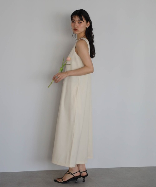 ENC ワンピース back open A line long one piece / バックオープンA