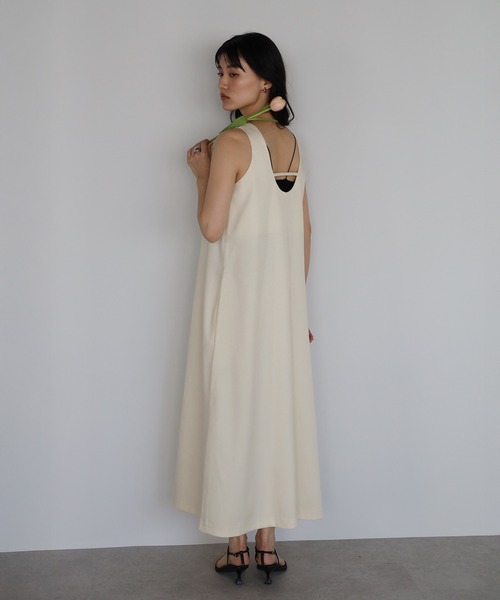 ENC ワンピース back open A line long one piece / バックオープンA