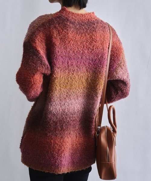 「SETUP7」 「MAISON BREEZE」長袖ニット FREE ブルー レディース_画像7