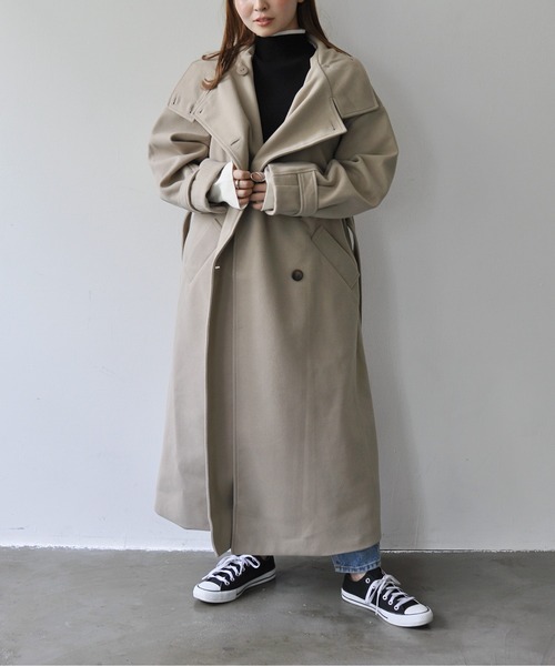 [Meli rich] пальто с отложным воротником MEDIUM Brown женский 