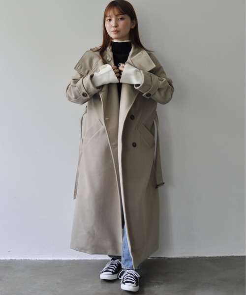 [Meli rich] пальто с отложным воротником MEDIUM Brown женский 