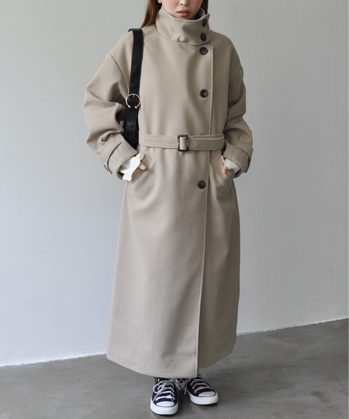 [Meli rich] пальто с отложным воротником MEDIUM Brown женский 