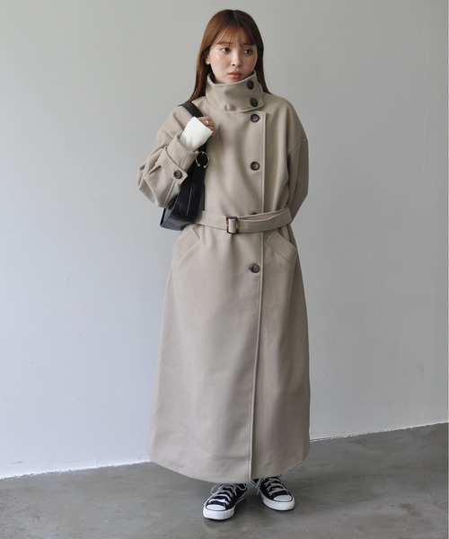 [Meli rich] пальто с отложным воротником MEDIUM Brown женский 