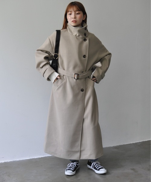 [Meli rich] пальто с отложным воротником MEDIUM Brown женский 