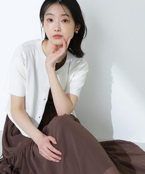 NATURAL BEAUTY BASIC カーディガン 「WEB限定カラー:ラベンダー