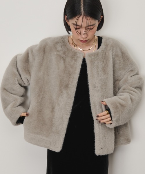 Shelly island（シェリーアイランド） ノーカラージャケット FREE