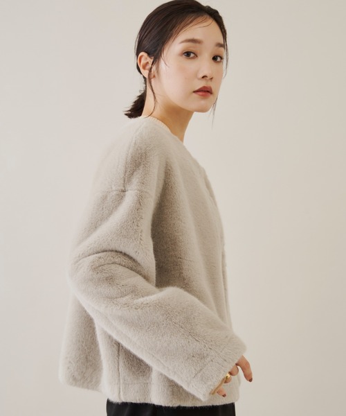 Shelly island（シェリーアイランド） ノーカラージャケット FREE