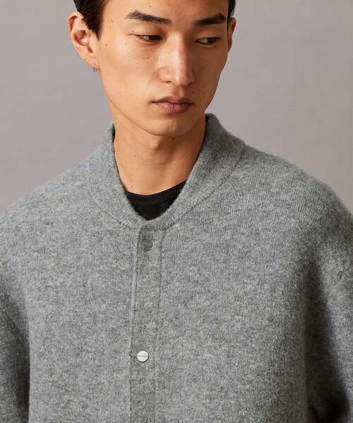ウールブレンドカーディガン Calvin Klein セーター ニット ウールブレンド カーディガン