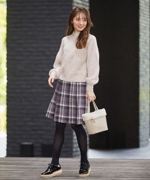 「Feroux」 長袖ニット 2 ベージュ レディース_画像4