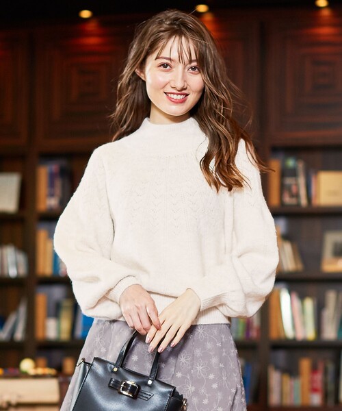 「Feroux」 長袖ニット 2 ベージュ レディース_画像5