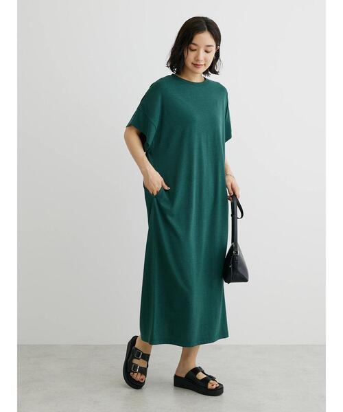chocol raffine ROBE️ ワンピース Mサイズ相当 ボーダー セール】ボーダー柄ニットワンピースポロワンピース（ワンピース