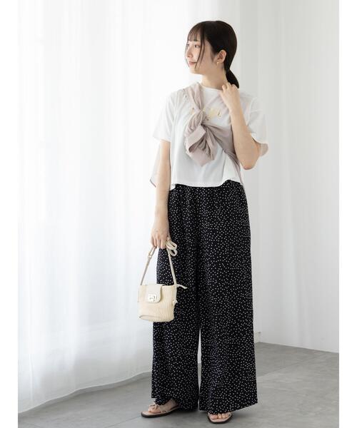 tシャツ 「接触冷感」箔プリントTシャツ レディース Te chichi TERRASSE tシャツ 「接触冷感」箔プリントクロップドT