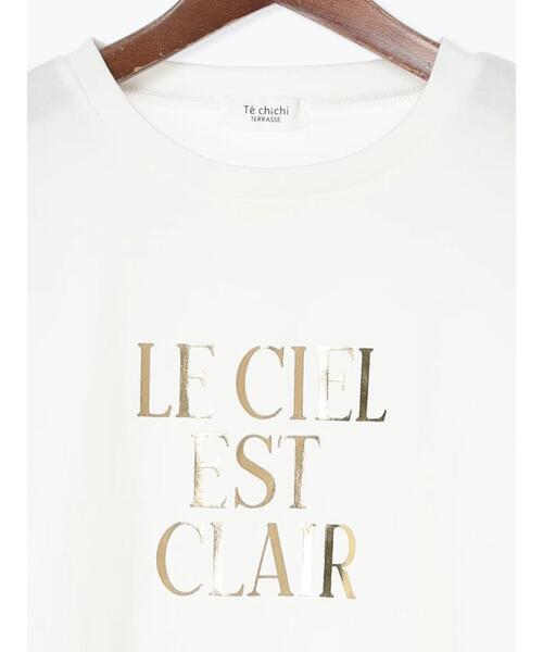 Te chichi TERRASSE tシャツ 「接触冷感」箔プリントクロップドT
