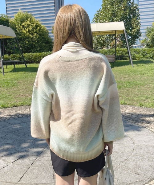 「apres jour」 ニットカーディガン X-LARGE ピンク系その他 レディース_画像6