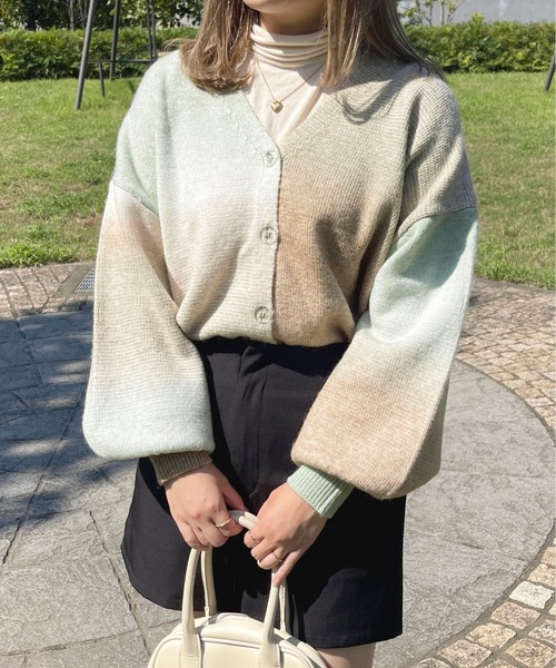 「apres jour」 ニットカーディガン X-LARGE ピンク系その他 レディース_画像7