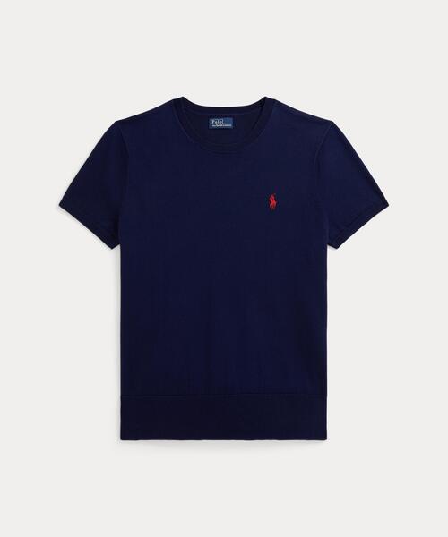 Polo Ralph Lauren 半袖ニット M 新品 新品】Polo Ralph Lauren ケーブルニット半袖セーター M 水色