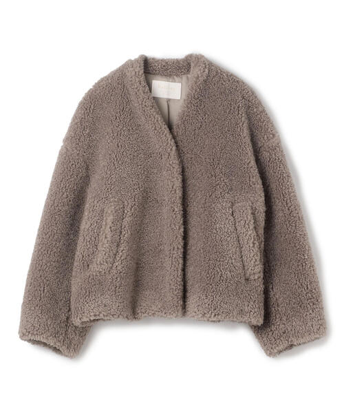 Ballsey（ボールジィ） ノーカラージャケット 36 ベージュ レディース