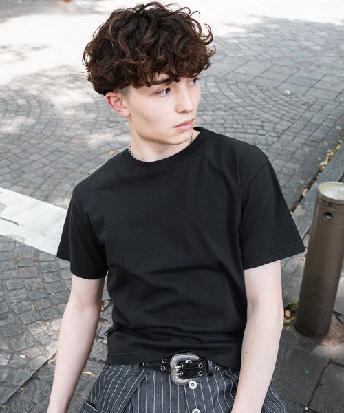 knmen129-0154 ButcherProduct半袖Tシャツ 42 kutir tシャツ SOLID CROPPED TSHIRT／無地クロップドTシャツ